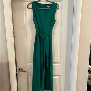 Calvin Klein Green Tie-Waist Jumpsuit
